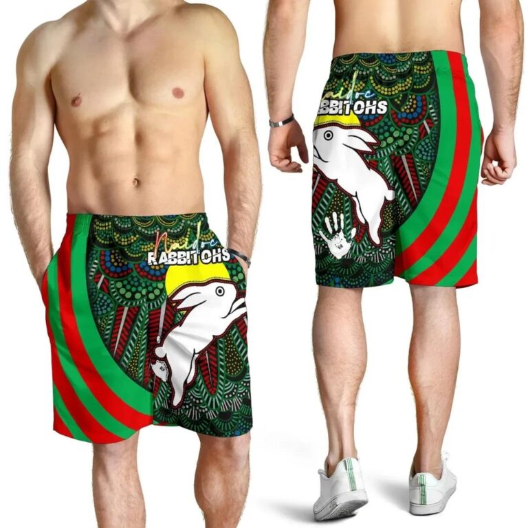 NRL Rabbitohs Naidoc Week All Over Print Men's Shorts Indigenous Version Special TH12
