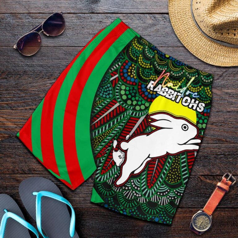 NRL Rabbitohs Naidoc Week All Over Print Men's Shorts Indigenous Version Special TH12