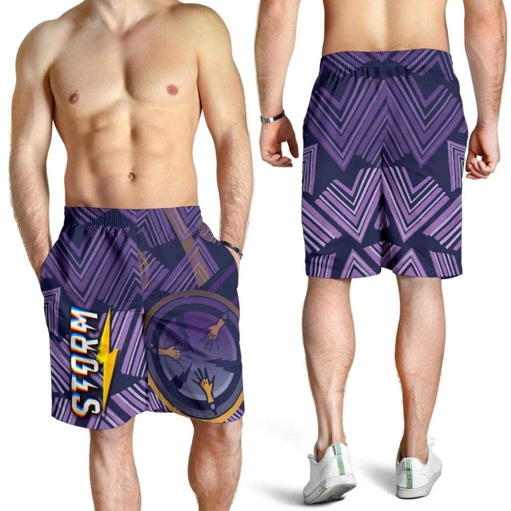 NRL Storm Men Shorts Simple Indigenous - Purple K8
