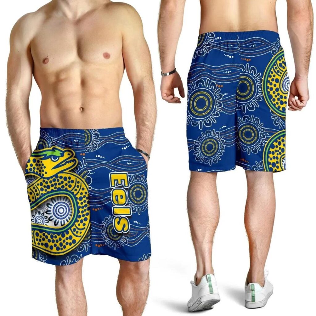 NRL Parramatta Eels All Over Print Men's Shorts Indigenous TH4