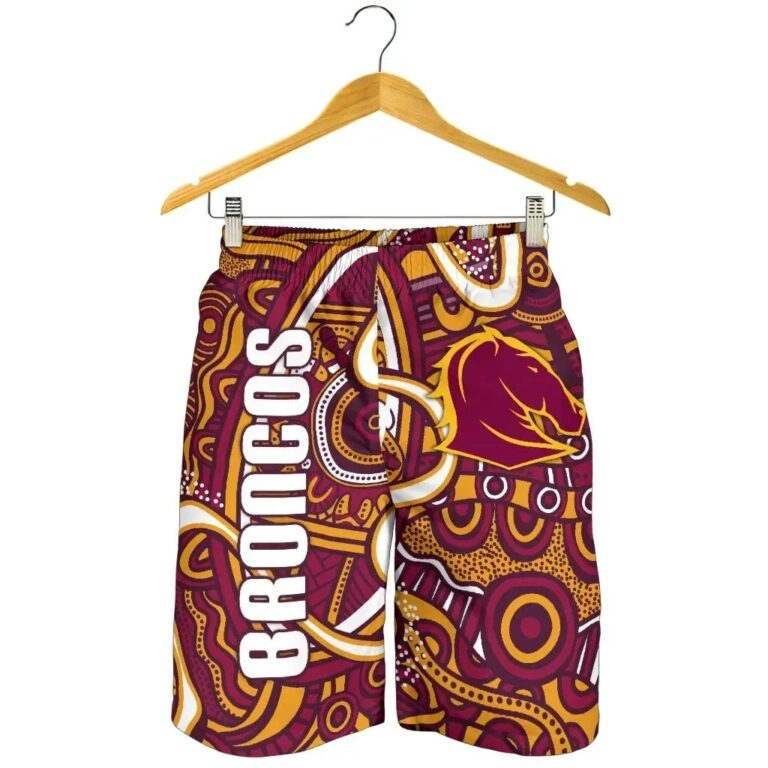NRL Broncos Rugby Men's Shorts Indigenous TH6
