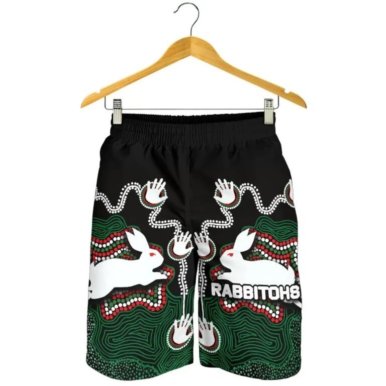 NRL Rabbitohs All Over Print Men's Shorts Aboriginal 2 TH4