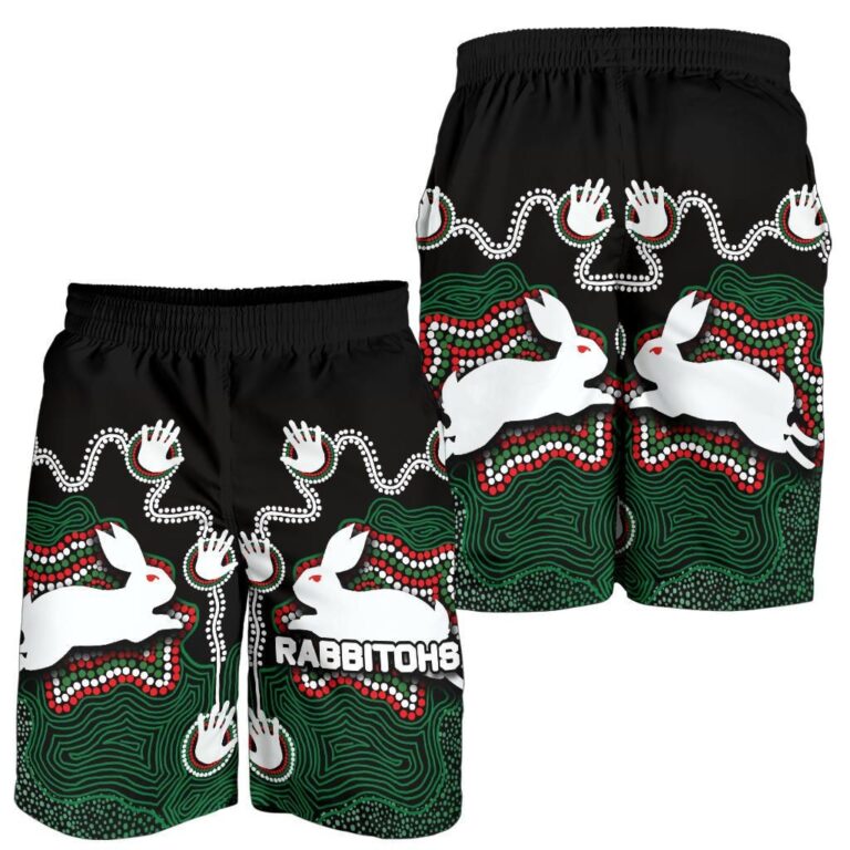 NRL Rabbitohs All Over Print Men's Shorts Aboriginal 2 TH4
