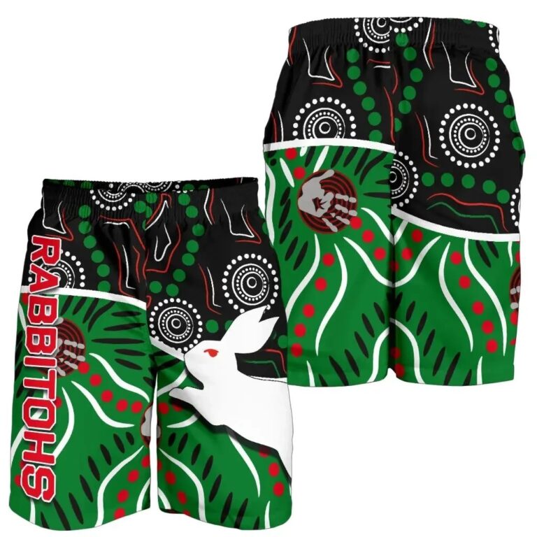 NRL Rabbitohs All Over Print Men's Shorts Aboriginal TH4