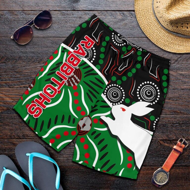 NRL Rabbitohs All Over Print Men's Shorts Aboriginal TH4