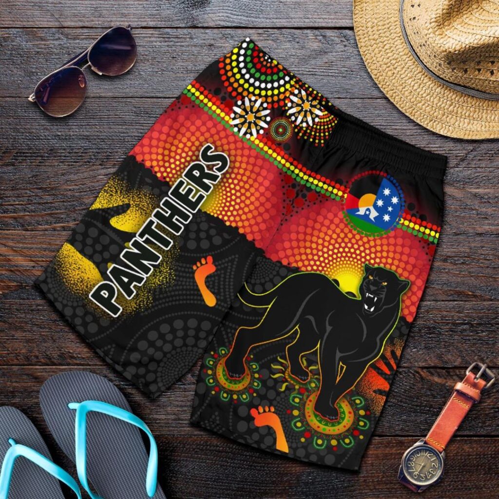 NRL Penrith Men Shorts Indigenous Panthers Naidoc Week Version K8