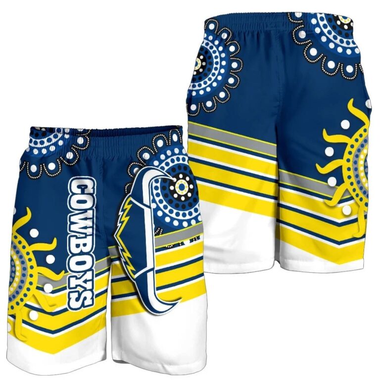 NRL Proud Cowboys Men Shorts Indigenous North Queensland K13