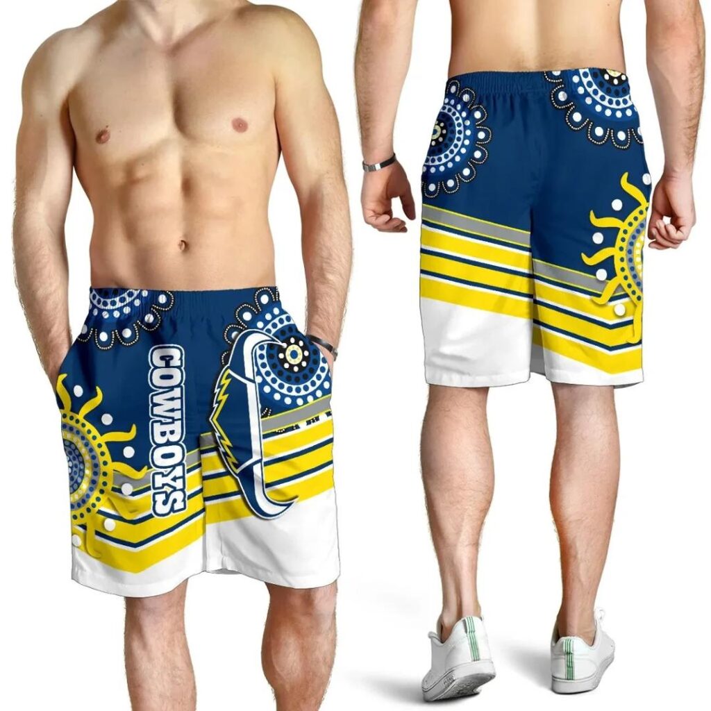 NRL Proud Cowboys Men Shorts Indigenous North Queensland K13