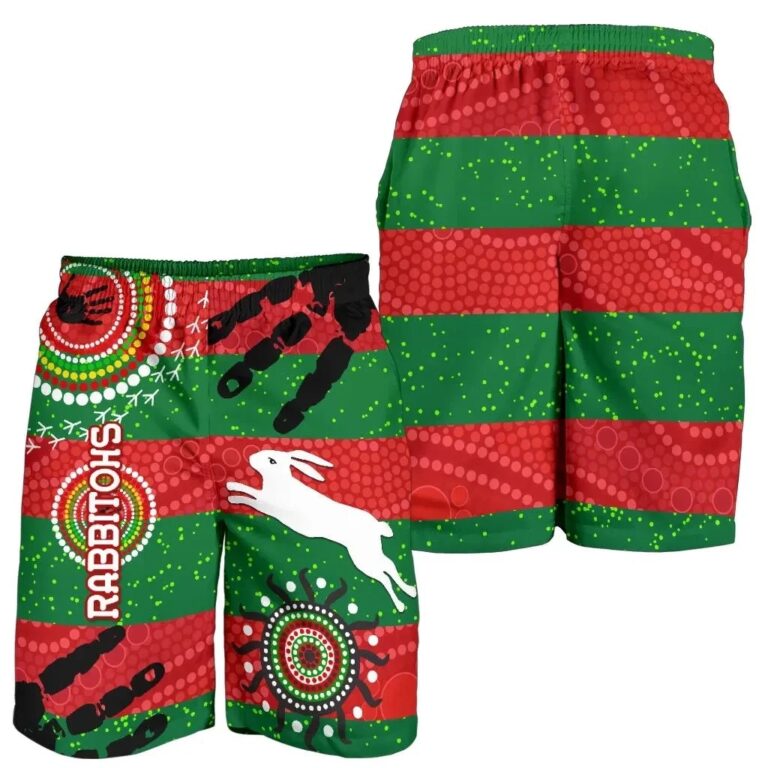 NRL Naidoc Rabbitohs Men Shorts Aboriginal Vibes K36