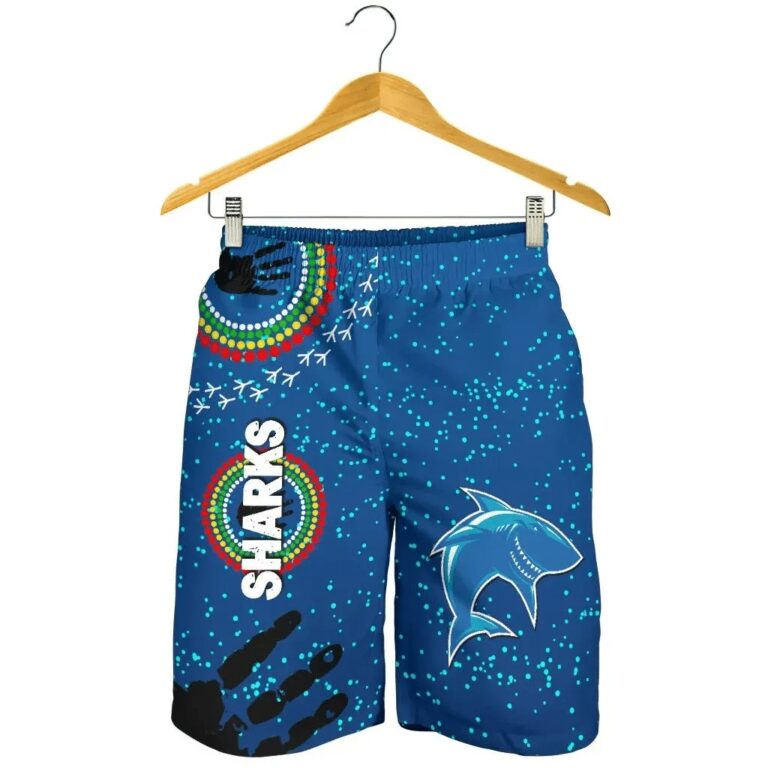 NRL Naidoc Sharks Men Shorts Cronulla Aboriginal Style K36