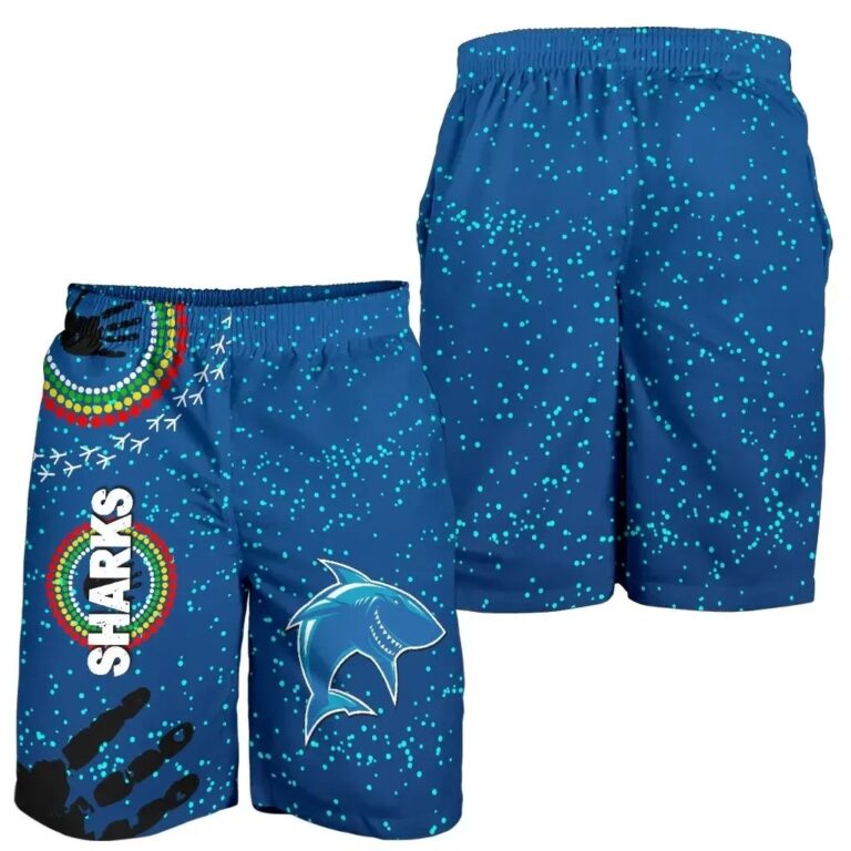 NRL Naidoc Sharks Men Shorts Cronulla Aboriginal Style K36