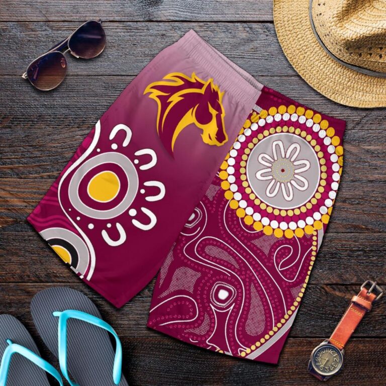 NRL Broncos Indigenous Men Shorts Brisbane Strong K13