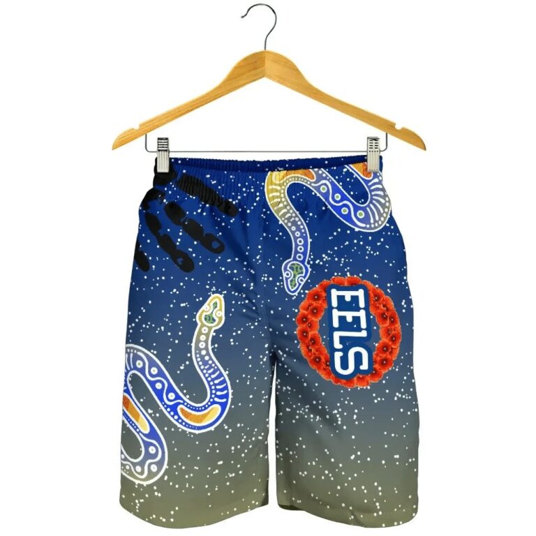 NRL Parramatta Eels Anzac Men Shorts Ethnic Style K36