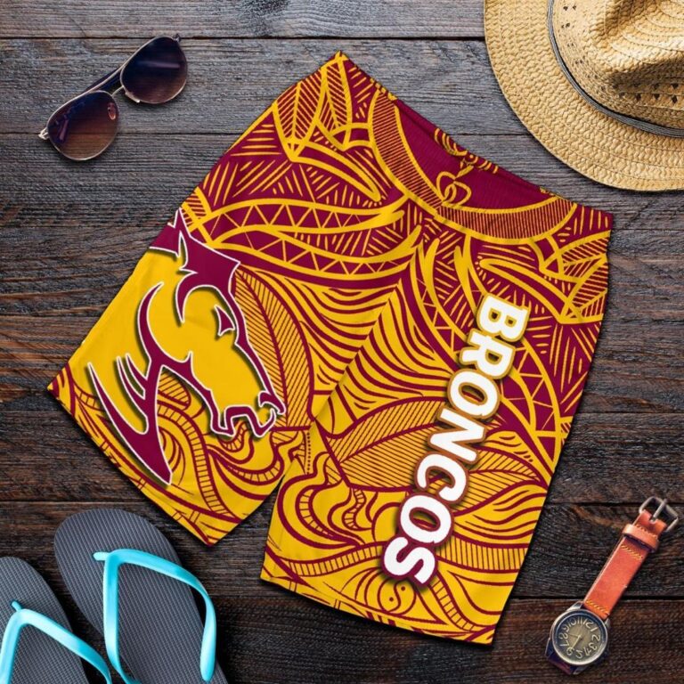 NRL Brisbane Broncos All Over Print Men's Shorts Tribal Style TH4