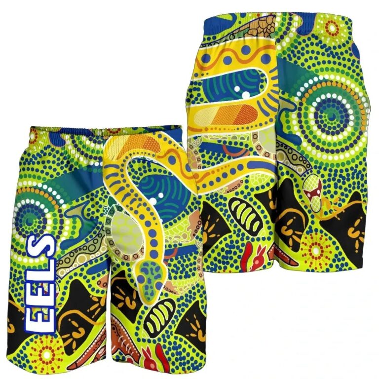 NRL Parramatta Men Shorts Eels Unique Indigenous K8