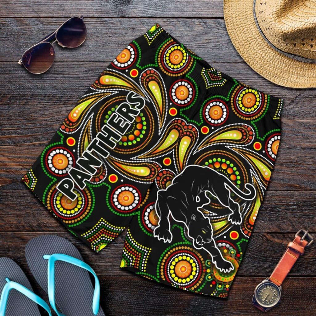 NRL Penrith Men Shorts Panthers Indigenous Vibes K8