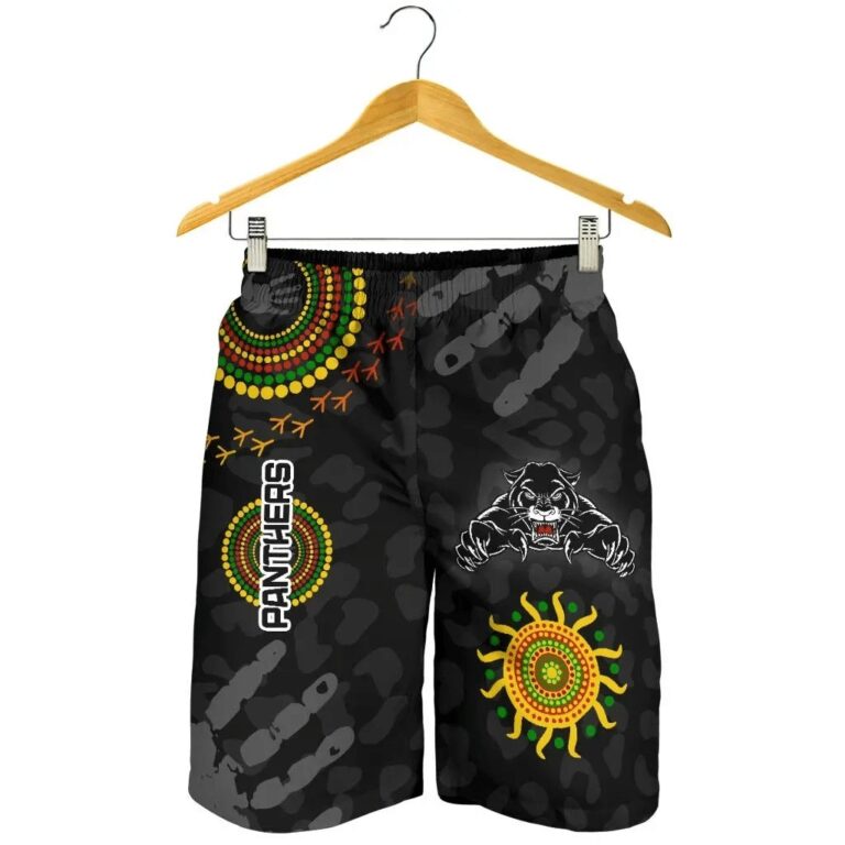 NRL Panthers Men Shorts Indigenous Country Style K36