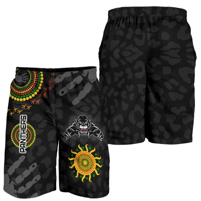 NRL Panthers Men Shorts Indigenous Country Style K36