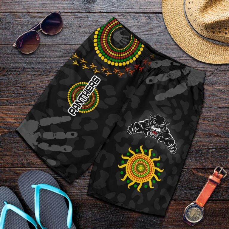 NRL Panthers Men Shorts Indigenous Country Style K36