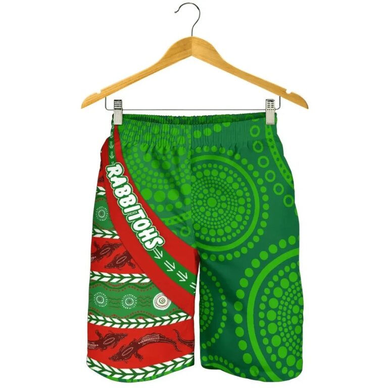 NRL South Sydney Rabbitohs Aboriginal Men Shorts Victorian Vibes K36