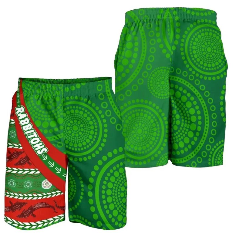 NRL South Sydney Rabbitohs Aboriginal Men Shorts Victorian Vibes K36