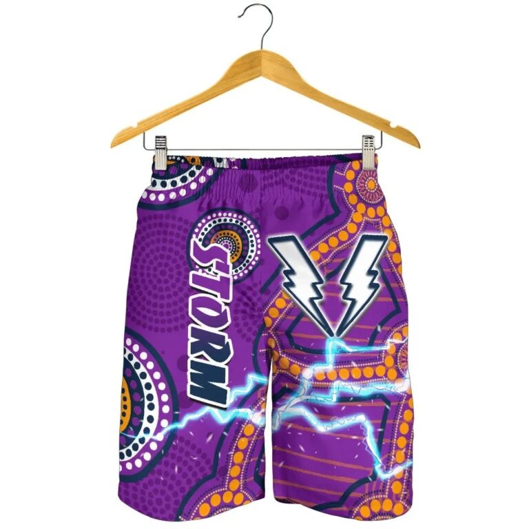 NRL Storm Men Shorts Melbourne Indigenous Thunder K13