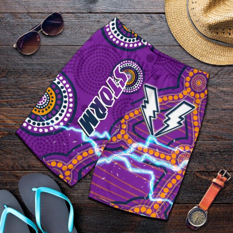 NRL Storm Men Shorts Melbourne Indigenous Thunder K13