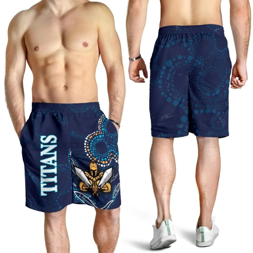NRL Gold Coast Men Shorts Titans Gladiator Indigenous K8