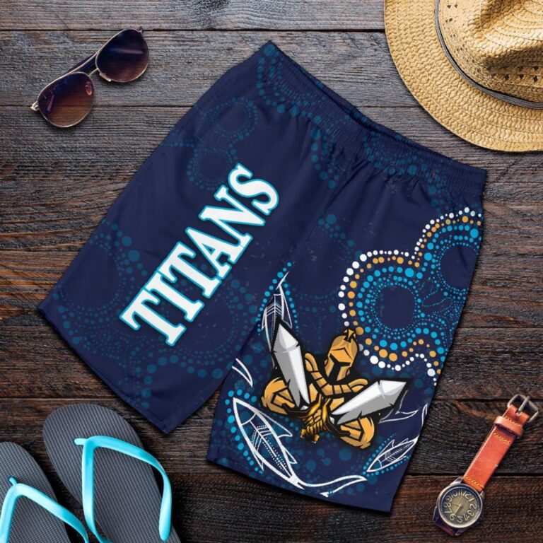 NRL Gold Coast Men Shorts Titans Gladiator Indigenous K8