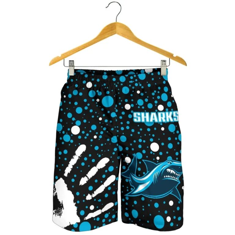 NRL Sharks Indigenous Men's Shorts Minimalism Version Th6