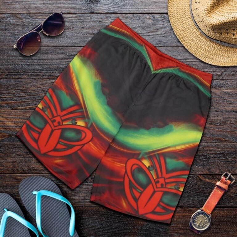 NRL New Zealand Shorts, New Zealand Warriors Rugby Men's All Over Print Board Shorts K4