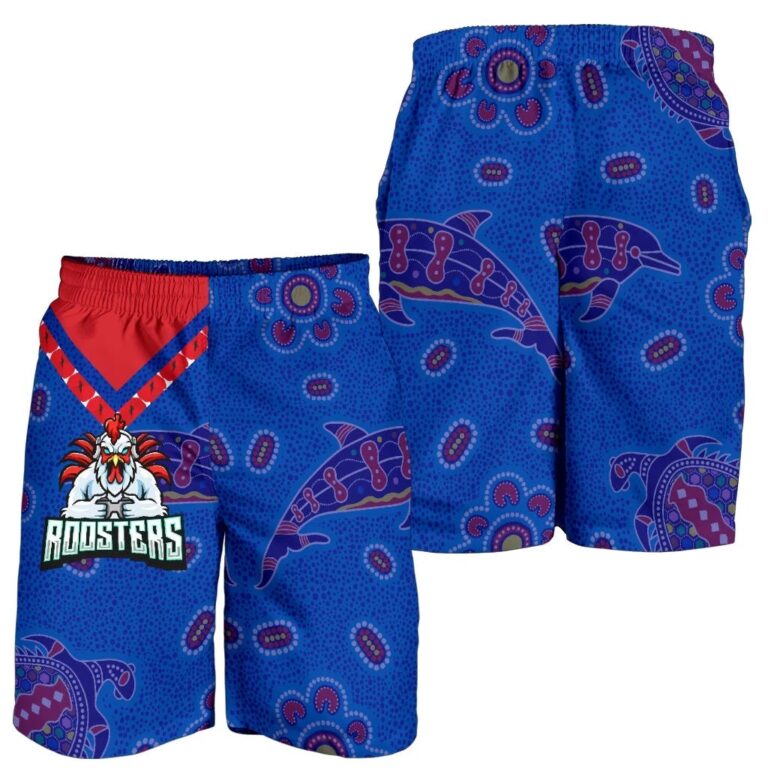 NRL Sydney Roosters Indigenous Anzac Men Shorts Prairie Style K36