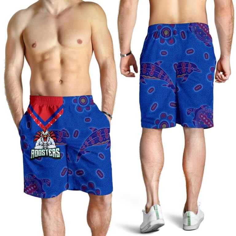 NRL Sydney Roosters Indigenous Anzac Men Shorts Prairie Style K36