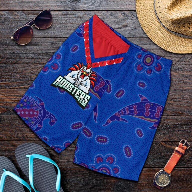 NRL Sydney Roosters Indigenous Anzac Men Shorts Prairie Style K36