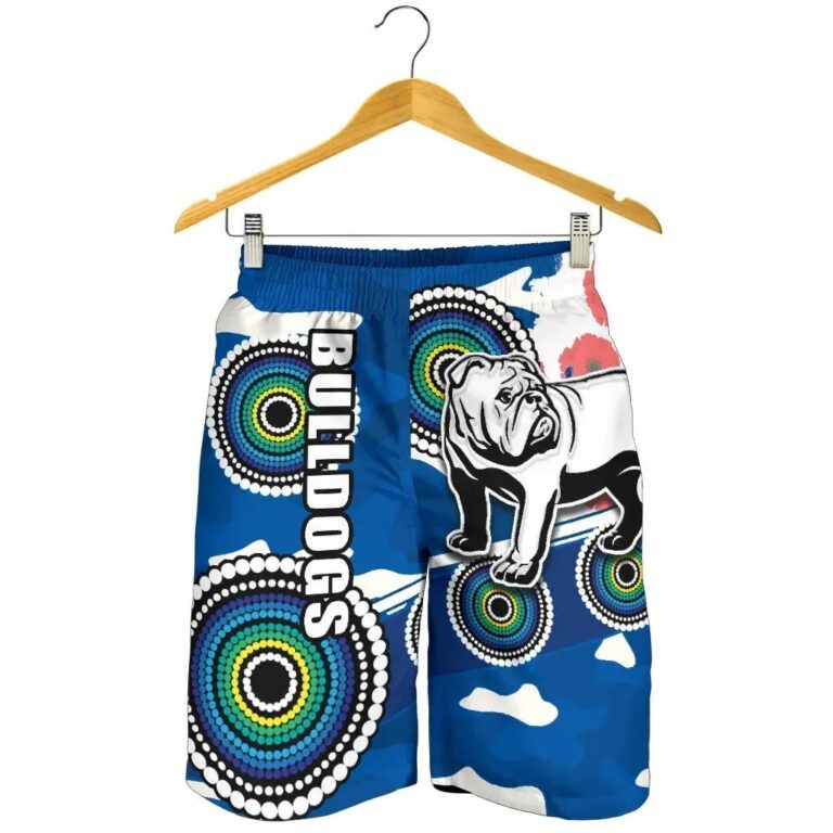 NRL Bulldogs Anzac Day Men Shorts Mix Indigenous K13