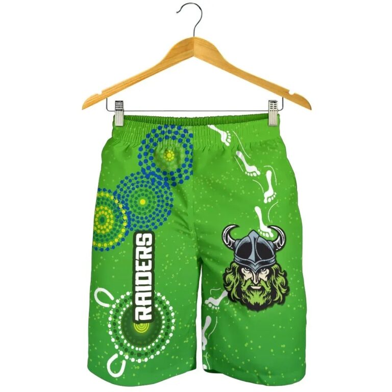 NRL Canberra Raiders Men Shorts Indigenous Country Style K36
