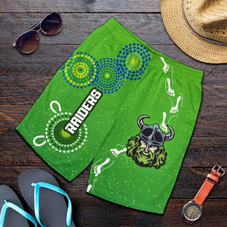 NRL Canberra Raiders Men Shorts Indigenous Country Style K36