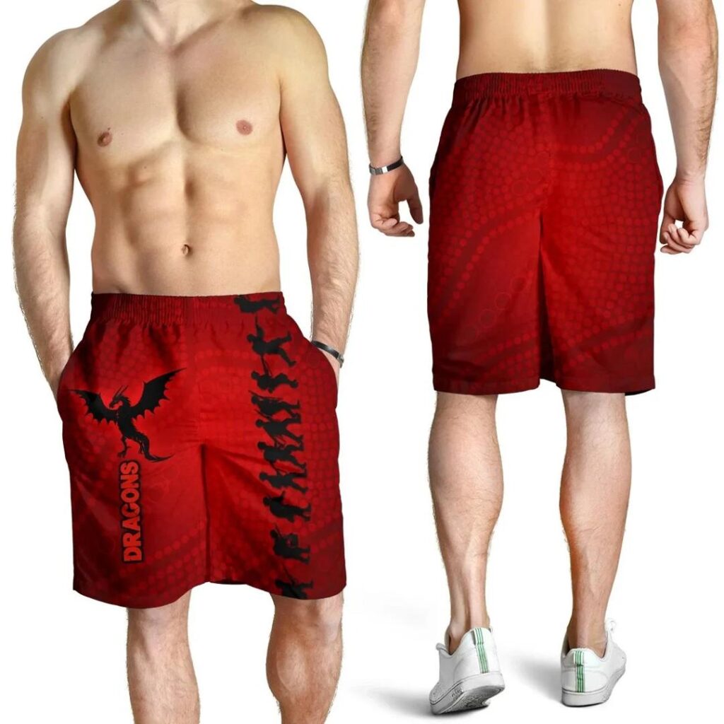 NRL St. George Dragons Men Shorts Anzac Country Style K36