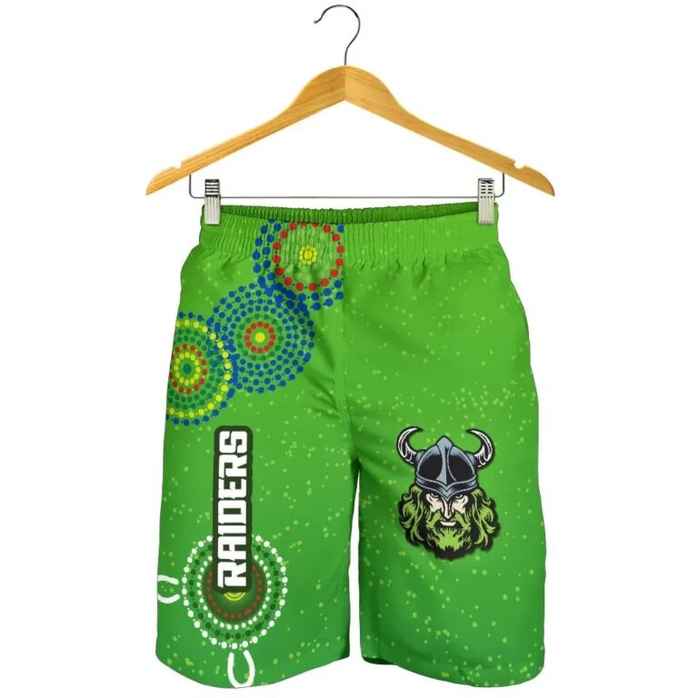 NRL Naidoc Raiders Men Shorts Canberra Indigenous Style K36