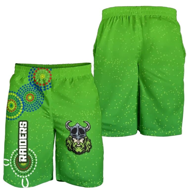 NRL Naidoc Raiders Men Shorts Canberra Indigenous Style K36