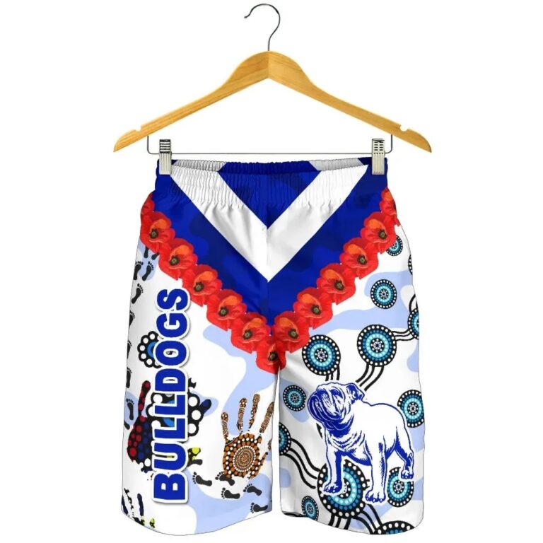 NRL Canterbury-Bankstown Bulldogs Men Shorts Anzac Day ?Indigenous K8