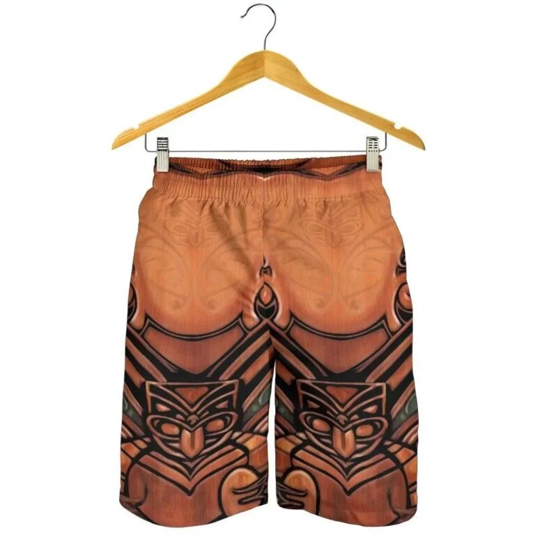 NRL New Zealand Shorts, New Zealand Warriors Men All Over Print Board Shorts Whakairo K4