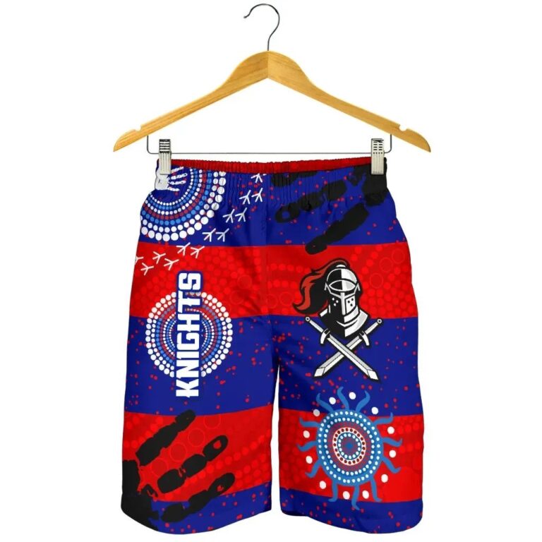 NRL Newcastle Knights Men Shorts Indigenous Country Style K36