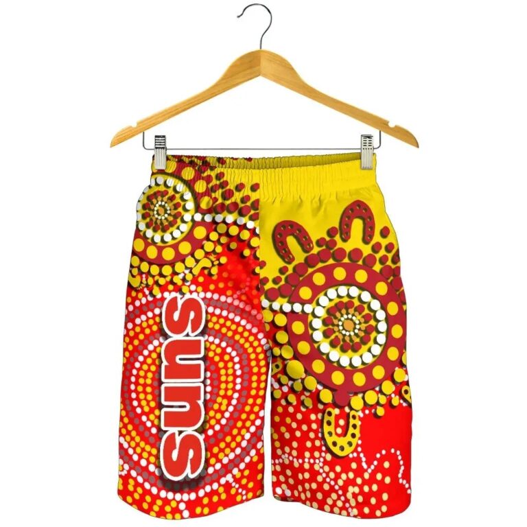 AFL Gold Coast Suns All Over Print Men's Shorts Sun Aboriginal TH4