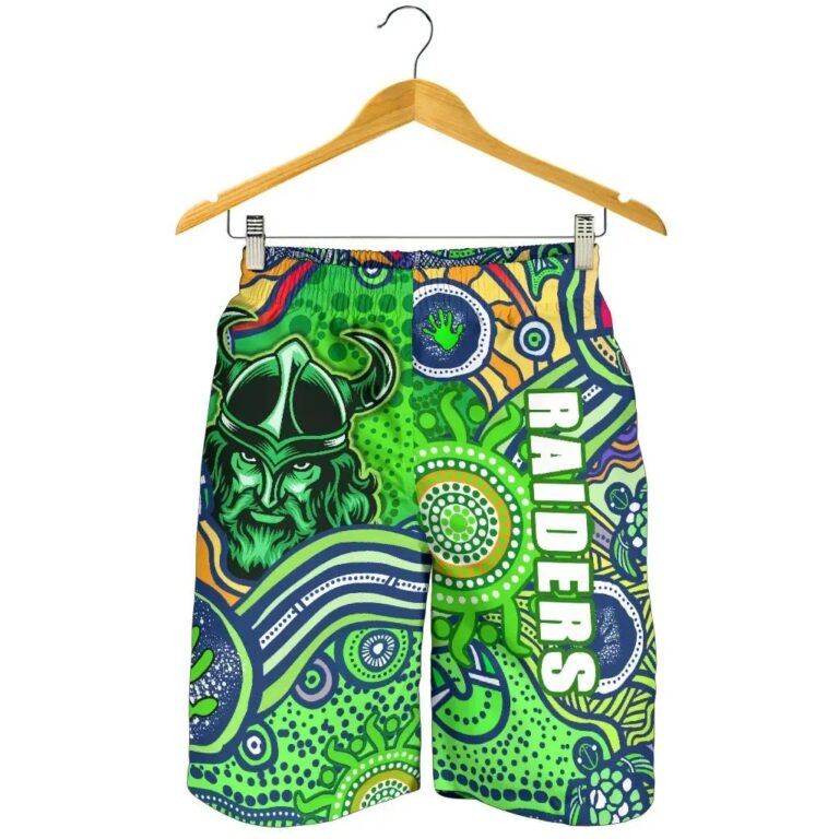 NRL Raiders Newest Men Shorts Come On Green K13