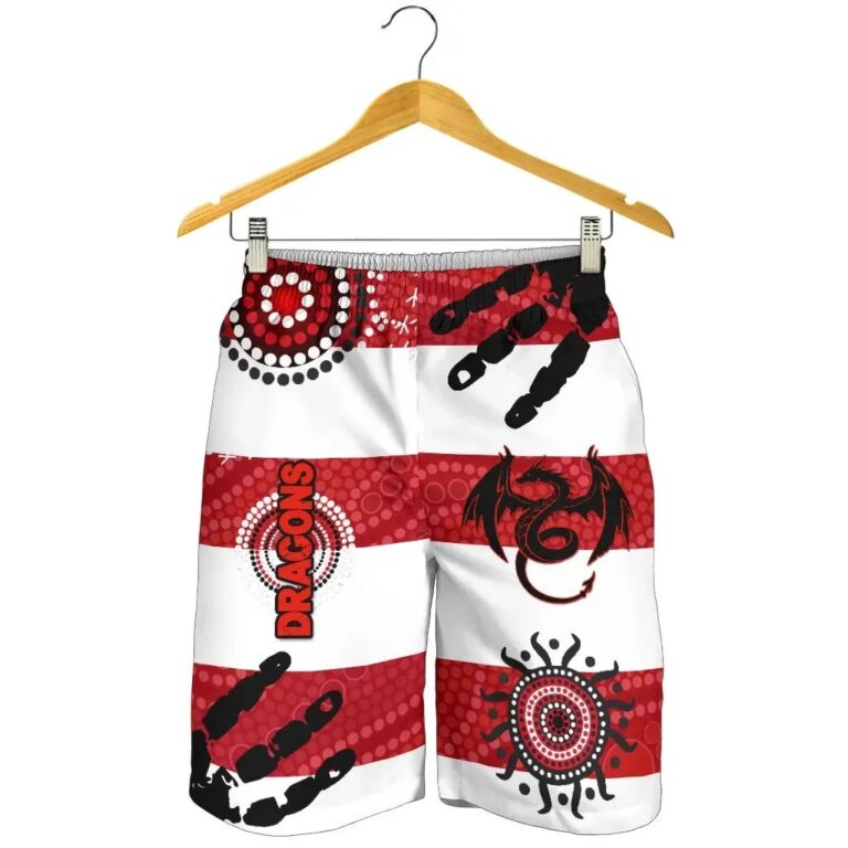 NRL St. George Dragons Men Shorts Indigenous Country Style K36