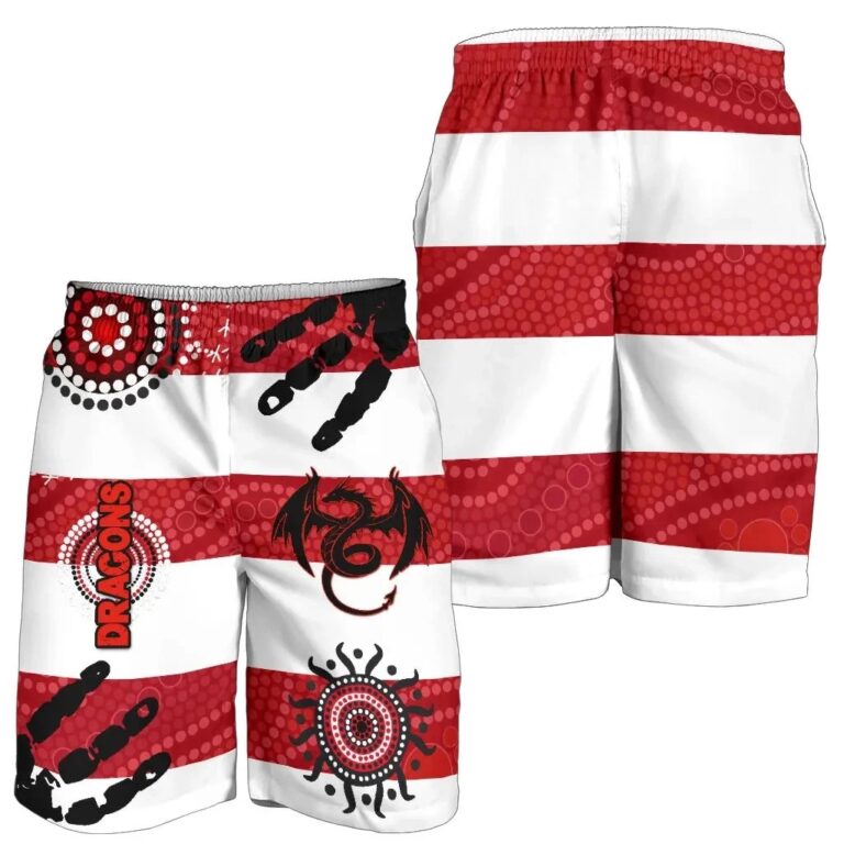 NRL St. George Dragons Men Shorts Indigenous Country Style K36