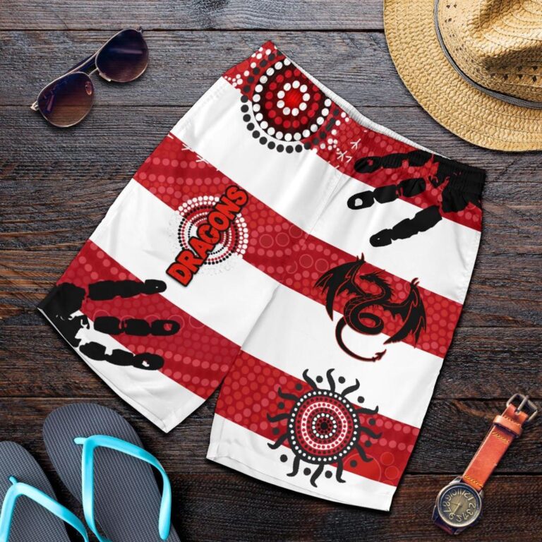 NRL St. George Dragons Men Shorts Indigenous Country Style K36