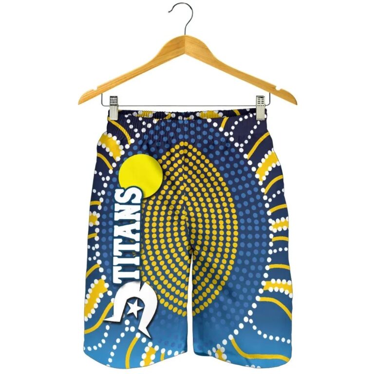 NRL Naidoc Titans Men Shorts Gold Coast Indigenous K36