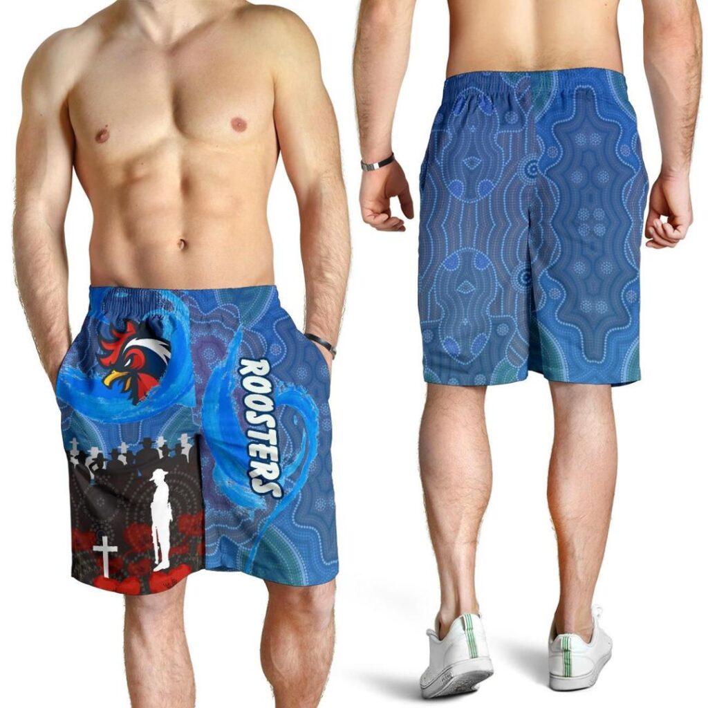 NRL Sydney Roosters Aboriginal Men Shorts Prairie Style K36